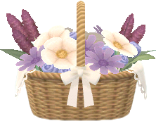 panier de fleurs lilas