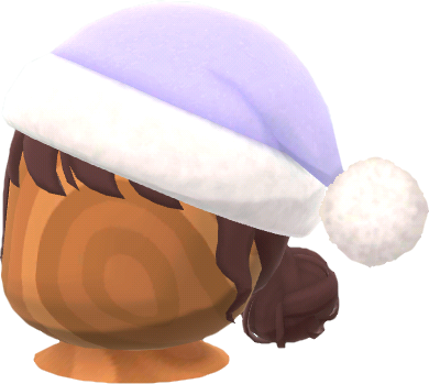 附聖誕帽丸子頭‧紫色