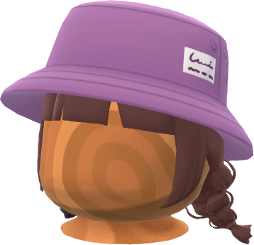 漁夫帽＆麻花辮‧紫色