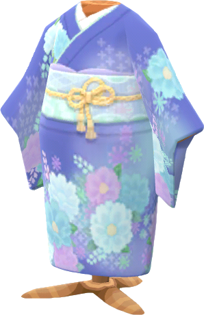 kimono florido lila