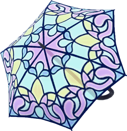 paraguas mosaicos lila