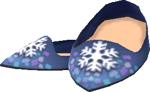 下雪水晶低跟鞋‧深色