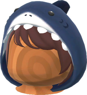 capucha tiburón azul