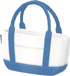 navy denim tote