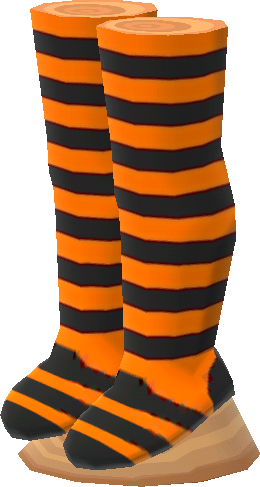 orange-stripe tights