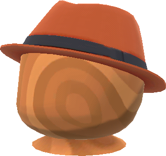 紳士絨帽‧橘色