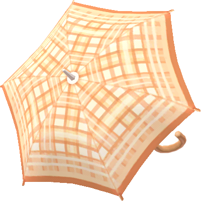 paraguas tartán naranja
