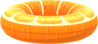 flotador de naranja