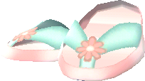 sandalia con flor rosa