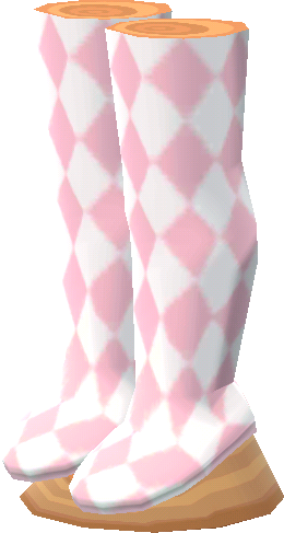 方塊格紋褲襪‧粉紅色