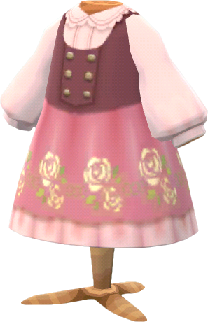 robe folklorique rose