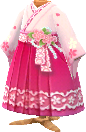 hakama rose pâle