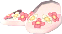 sandalias floridas rosas