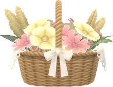 cesta flores otoñ. rosas