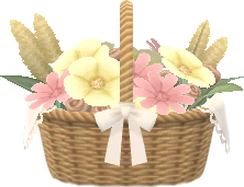 pink flower basket