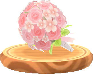 粉紅色玫瑰球形捧花