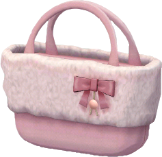 bolso forro de lana rosa