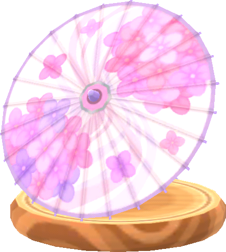 繡球花圖案日式紙傘‧桃紅色