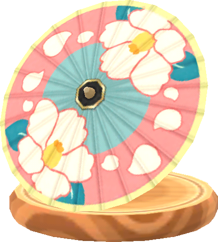 parasol camelias rosa