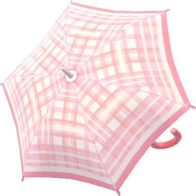 格紋雨傘‧粉紅色