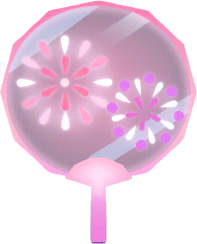 pink fireworks fan