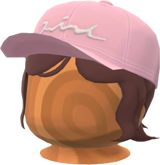 peluca coleta gorra rosa
