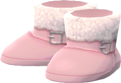 絨毛麂皮雪靴‧粉紅色