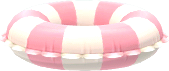 條紋泳圈‧粉紅色
