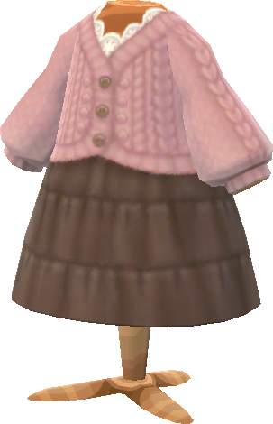 pink cardigan outfit