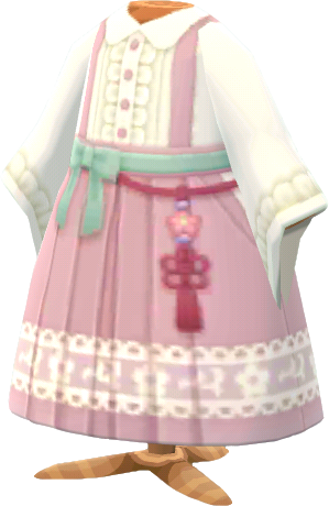 pink miko-overall dress