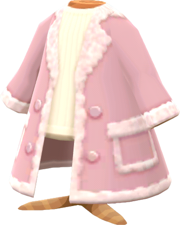 abrigo de borreguito rosa