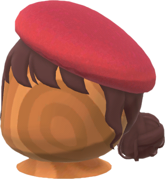 apple-picking beret wig