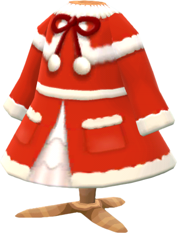 披肩聖誕連身裙‧紅色