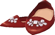 burg. bejeweled shoes