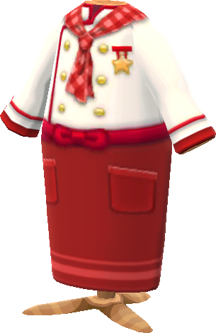 uniforme de chef rojo