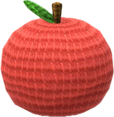 red knitted apple