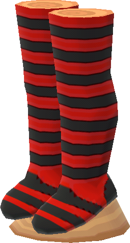 crimson striped socks