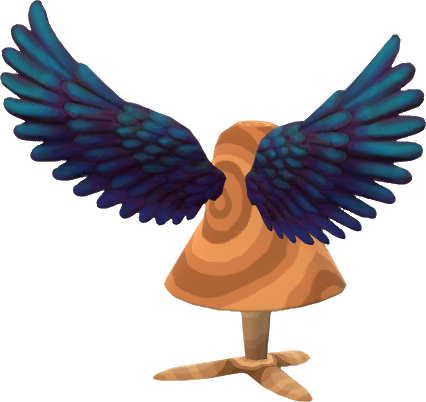 alas de cuervo azules