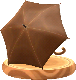paraguas liso marrón