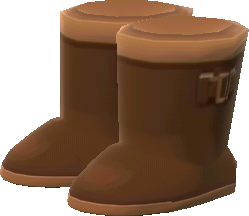 simple brown rain boots