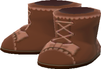 bota marrón con lacito