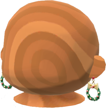 green wreath earrings