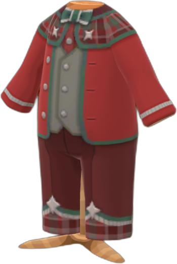 chic red holiday outfit