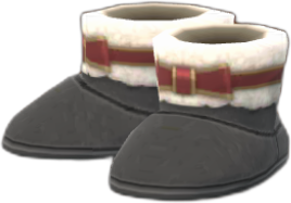 black wool holiday boots