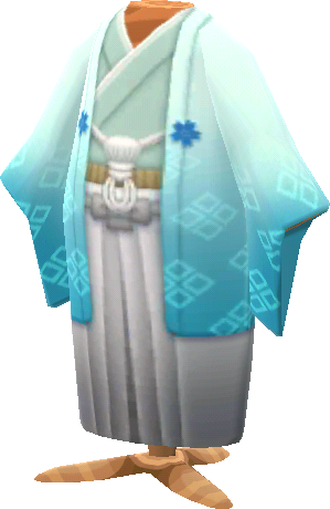 hakama et haori azur