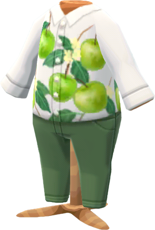 camisa manzanas verdes