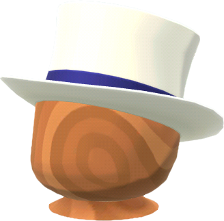 white jewel-thief top hat