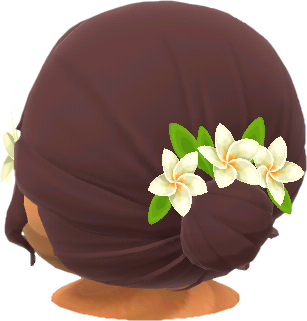 chic white-plumeria bun