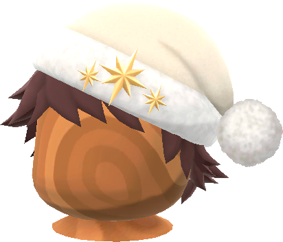 festive white hat & hair