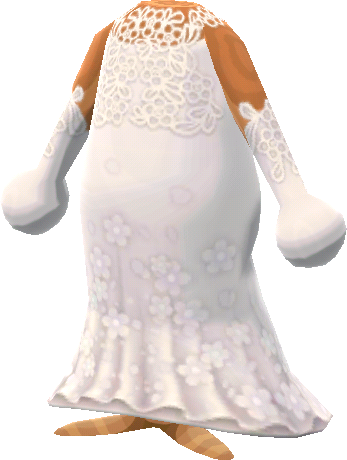 white mermaid gown